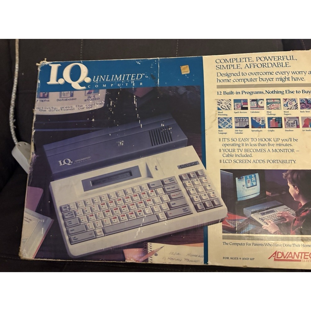 VTech Advantech IQ Unlimited Vintage Computer New In Box NOS Retro L@@K